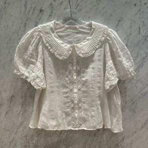 Doen Bernadine Top in Salt